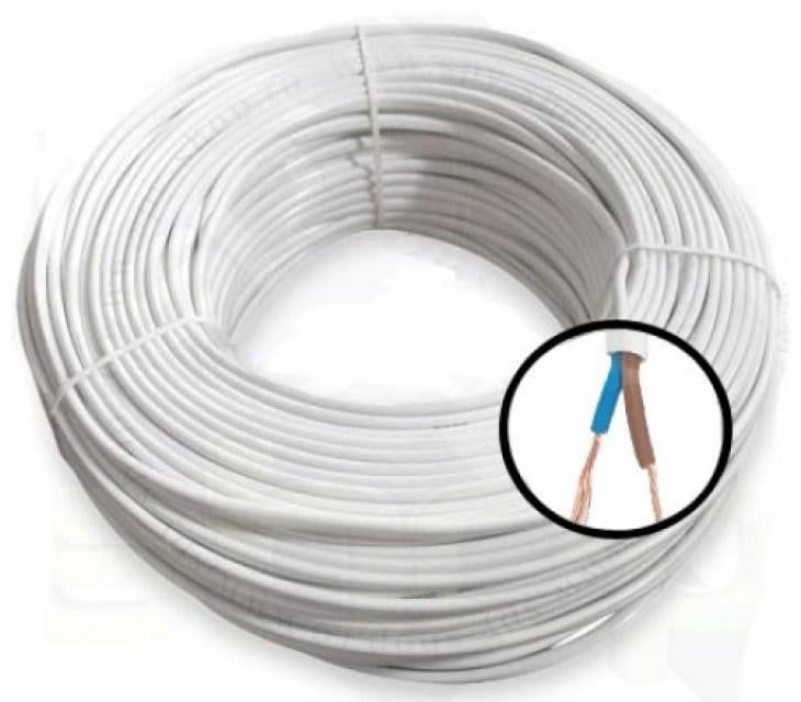 Cablu alimentare camere plat cu miez de cupru 2x0.75 100m CU-MYYUP2X0.75