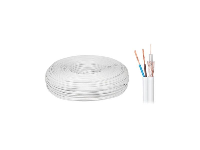 Cablu coaxial 75 CU+CU+2x0.5mm 100M KAB0546