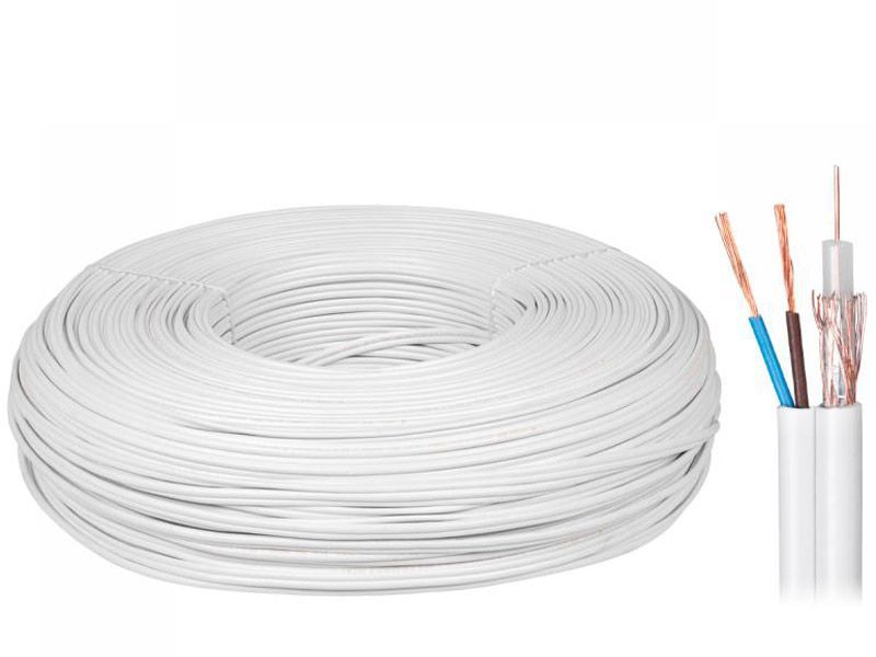 Cablu coaxial cu alimentare 2x0.5 305 metrii