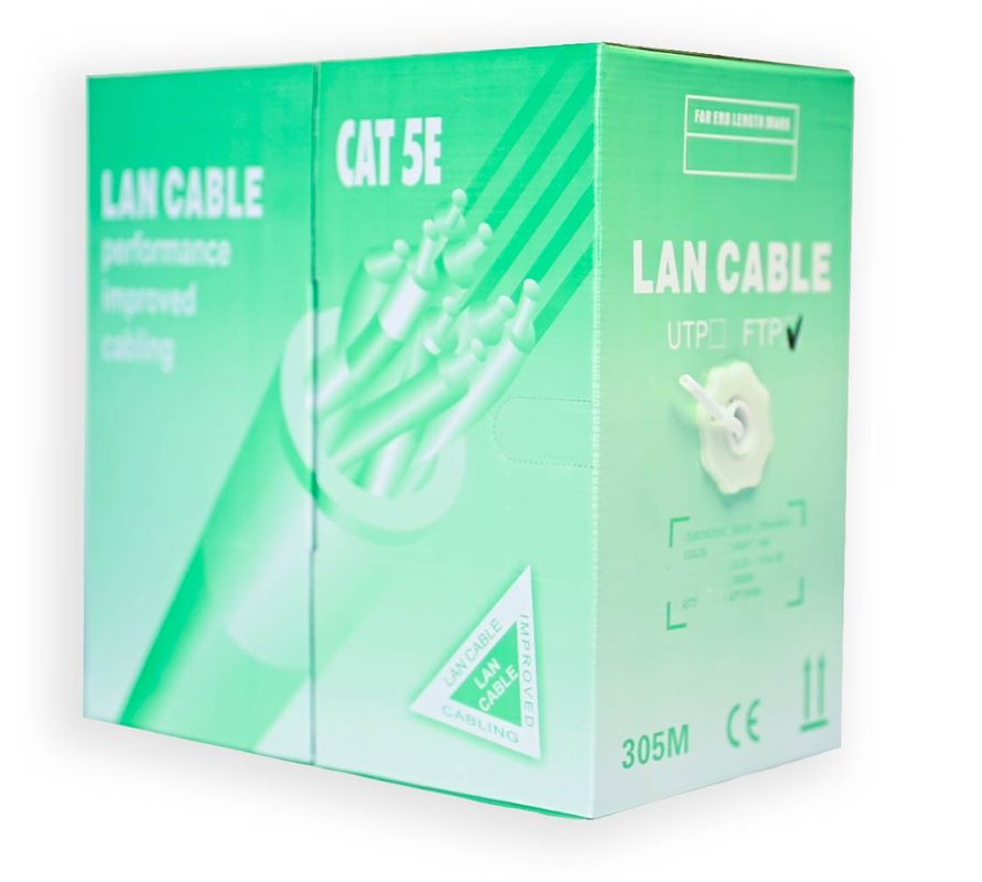 Cablu de retea FTP CAT 5e CCA rola de 305m ambalata in cutie, 24AWG FTPCCAS305RO