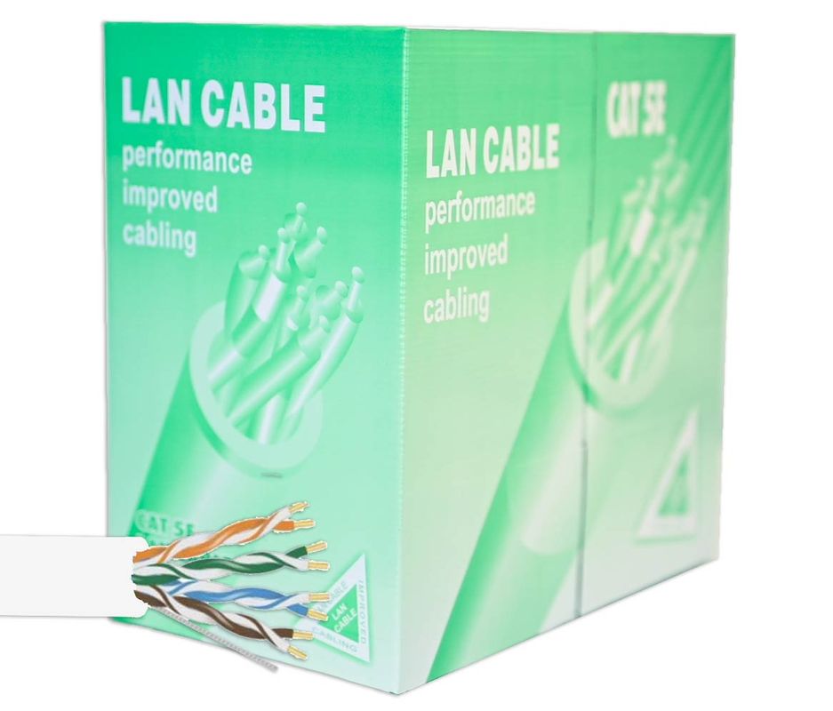 Cablu UTP CAT5e CCA, Rola de 305m ambalata in cutie, UTPCCAS305RO