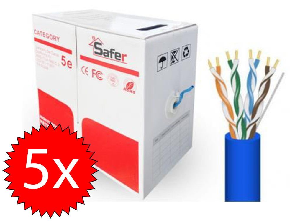 Pachet 5 x Cutie cablu FTP Cat5 305 Metri FTPCAT5305X5