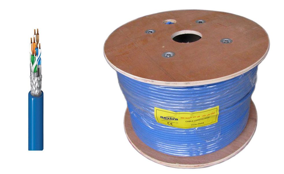 Cablu SF/UTP, cat6 LSZH, din cupru solid 0.56mm, AWG23, rola de 305m, XTSF/UTP6-LSNH