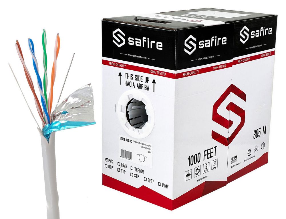 [RESIGILAT] Cablu de retea FTP CAT5e, 305m, Conductor din Cupru OFC, puritate 100%, GRI, FTP5E-300-BC-R