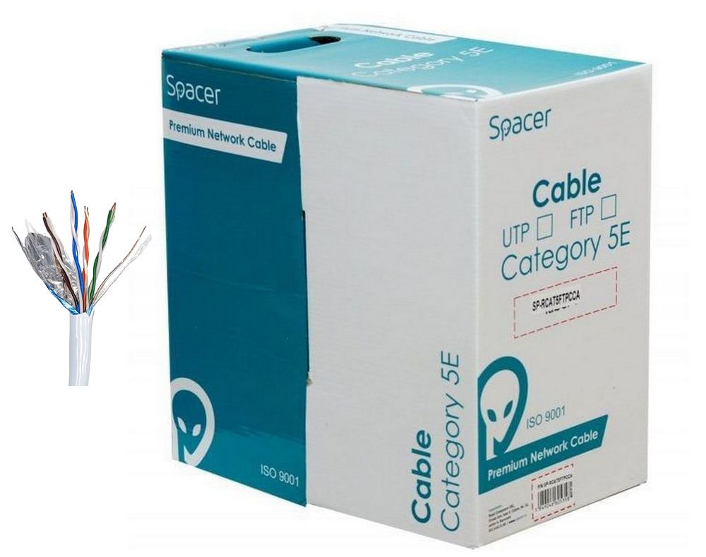 Cablu FTP CCA (Cupru-Aluminiu) Cat5 Rola 305 metri fir 0.51, SP-RCAT5FTPCCA