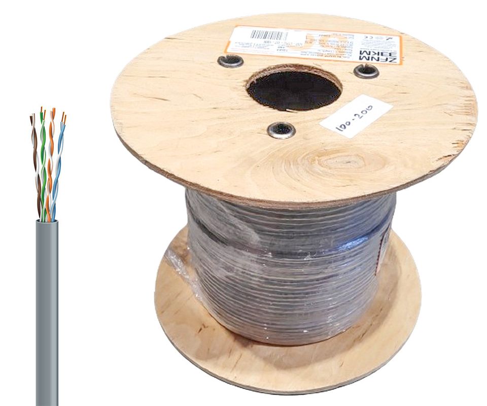 Cablu UTP CAT5E din cupru, 25AWG, izolatie PVC, rola 100m, Safer ADM-UTP5E-4X2-100M