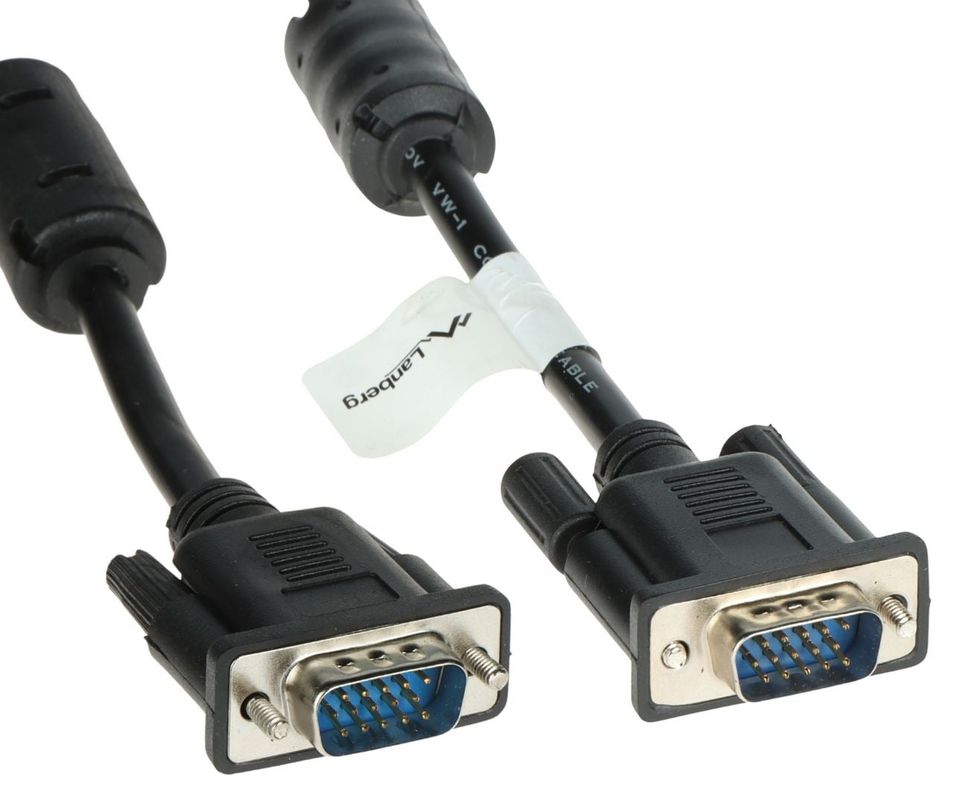 Cablu VGA pentru monitor, lungime cablu 15m, ecranare dubla, Lanberg VGA-15-WW/L