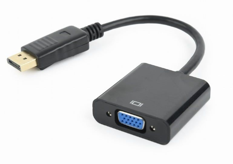 Cablu video Display port (T) la VGA (M), lungime 0.1m, Full HD, Gembird A-DPM-VGAF-02