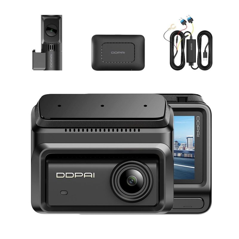 Camera auto DDPAI-Z90 4G, 2CH, 4K fata, 2K spate, Wi-Fi 5GHz, Bluetooth GPS, Asistenta AI la pericole, modul cartea SIM