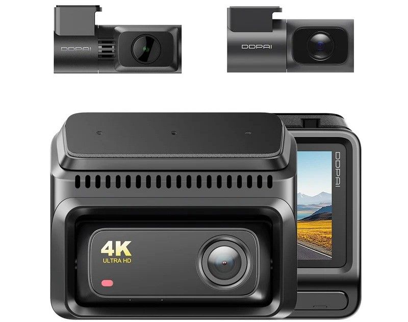 Camera auto DDPAI Z60T 4G, 4K+2K+1K, slot SIM, Triple HDR, Wi-Fi 6 5GHz, bluetooth 5.4, Supercapacitor, GPS