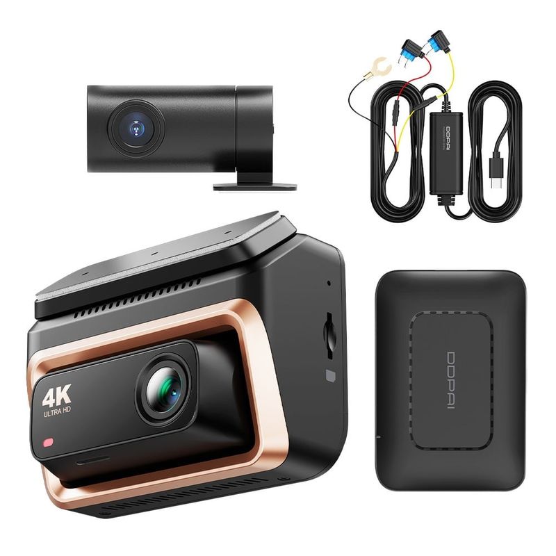 Camera auto DDPAI-Z60 Pro 2026 4G, 4K UHD, Slot SIM 4G, 2 canale, 4K, NightVIS 2.0, Wi-Fi 5 Ghz, slot MicroSD panal la 512GB, bluetooth