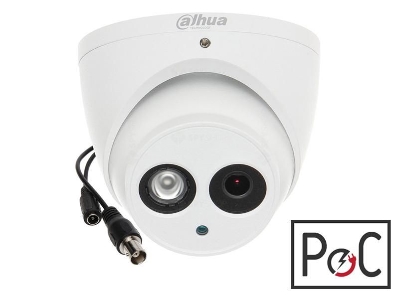 Camera dome HDCVI 4 MP, Smart IR 50 metri, lentila 2.8mm, IP 67, PoC, Dahua