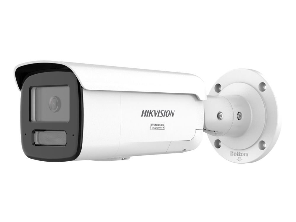 Camera exterior Hikvision DS-2CD2T123G2-LIS2UY/SL, PoE, 12MP, Acusense, alarma lumina alba, Smart Hybrid Light, slot card microSD, IP67, anti-coroziune