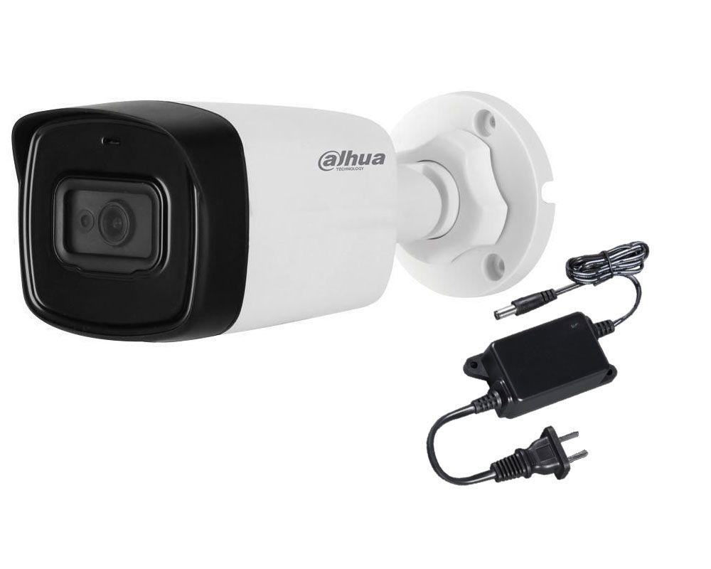 Pachet Camera de supraveghere analogica CVI/AHD/TURBO HD, 2MP Full HD, cu alimentator, IR 40m, 3.6mm, IP67
