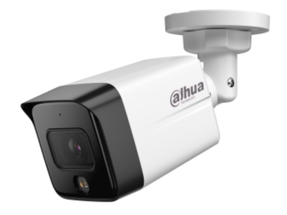 Camera supraveghere exterior Dahua IPC-HF1239TC1-A-LED-28-PRO, 2MP, Full-color 30m, detectie umana, microfon, PoE, IP67