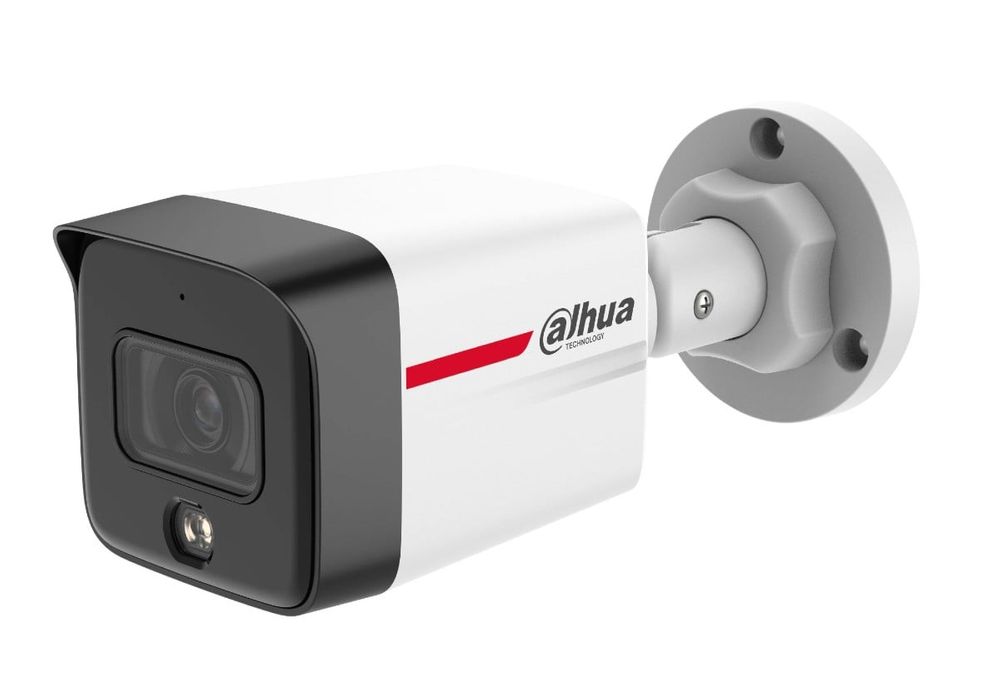 Camera supraveghere exterior IP bullet Dahua IPC-HFW1239TC1-A-LED-0280B-PRO, 2 MP, WizColor Lite, Lumina calda 20 m, Microfon, AI SMD Plus, PoE, IP67