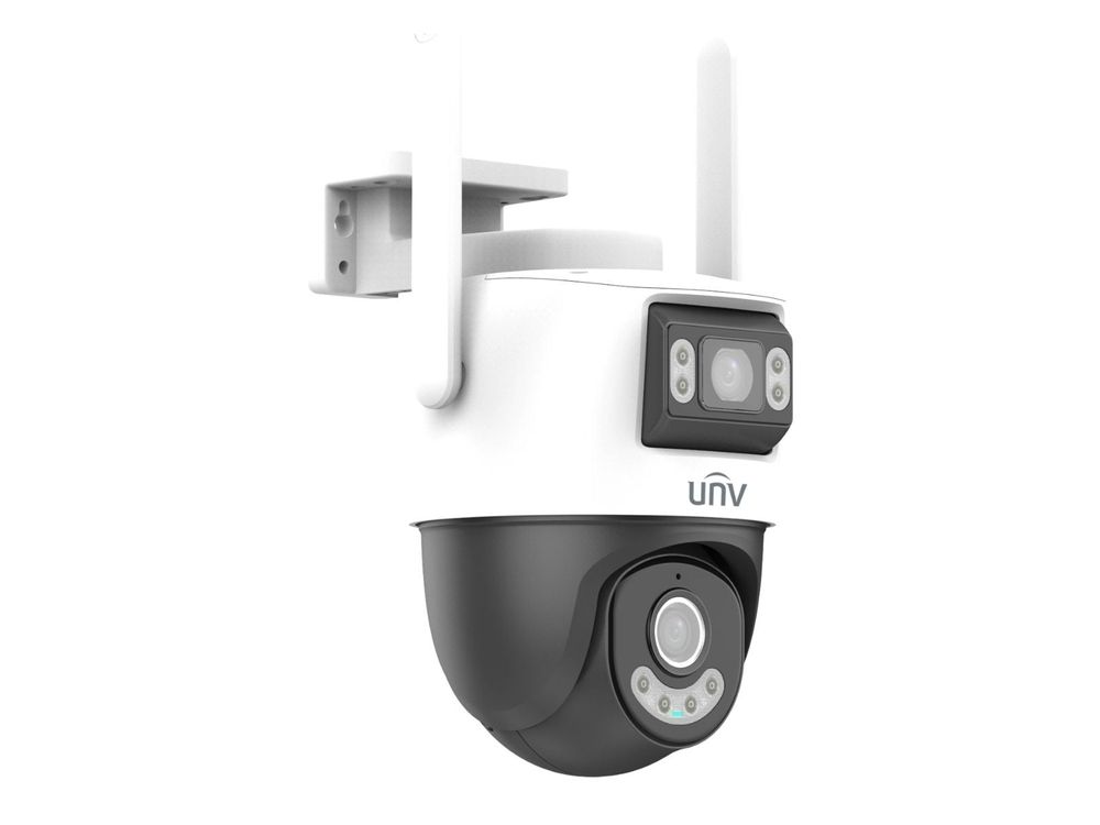 Camera supraveghere exterior Safer, 5MP+5MP, dual-lens, rotire PT, Wi-Fi, audio bidirectional, alarma, IR+LED 30 m, slot microSD, IP66, SAF-P2S-5MP