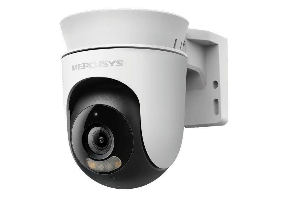 Camera supraveghere IP Mercusys MC500, 2MP, Wi-Fi, rotire- inclinare, vedere color, alarma luminoasa, detectie persoane AI, urmarire automata, audio, IP65