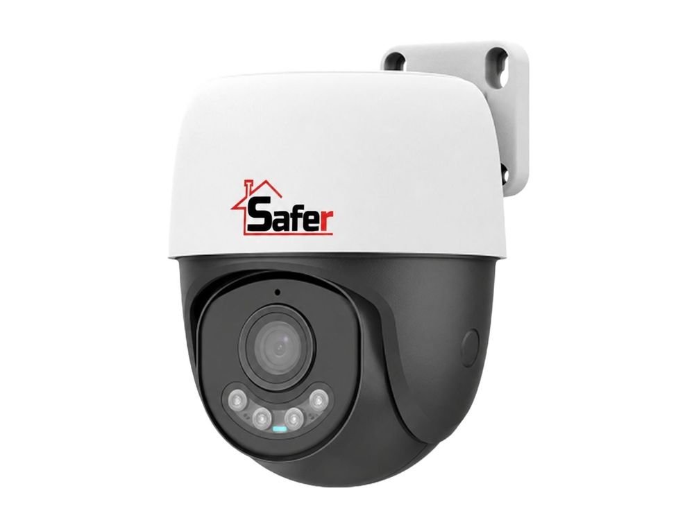 Camera supraveghere IP Wi-Fi Safer, 4MP, ColorHunter, imagini color 24/7, audio bidirectional, alarma luminoasa si sonora, IR 30m, slot microSD, IP66, SAF-P2C-4MP