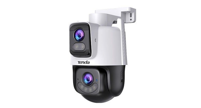 Camera supraveghere Tenda TND-CH10, 5+5MP,  Wi-Fi 6, rotire si inclinare din aplicatie, IR si LED 30m, detectie AI, audio bidirectional, IP65
