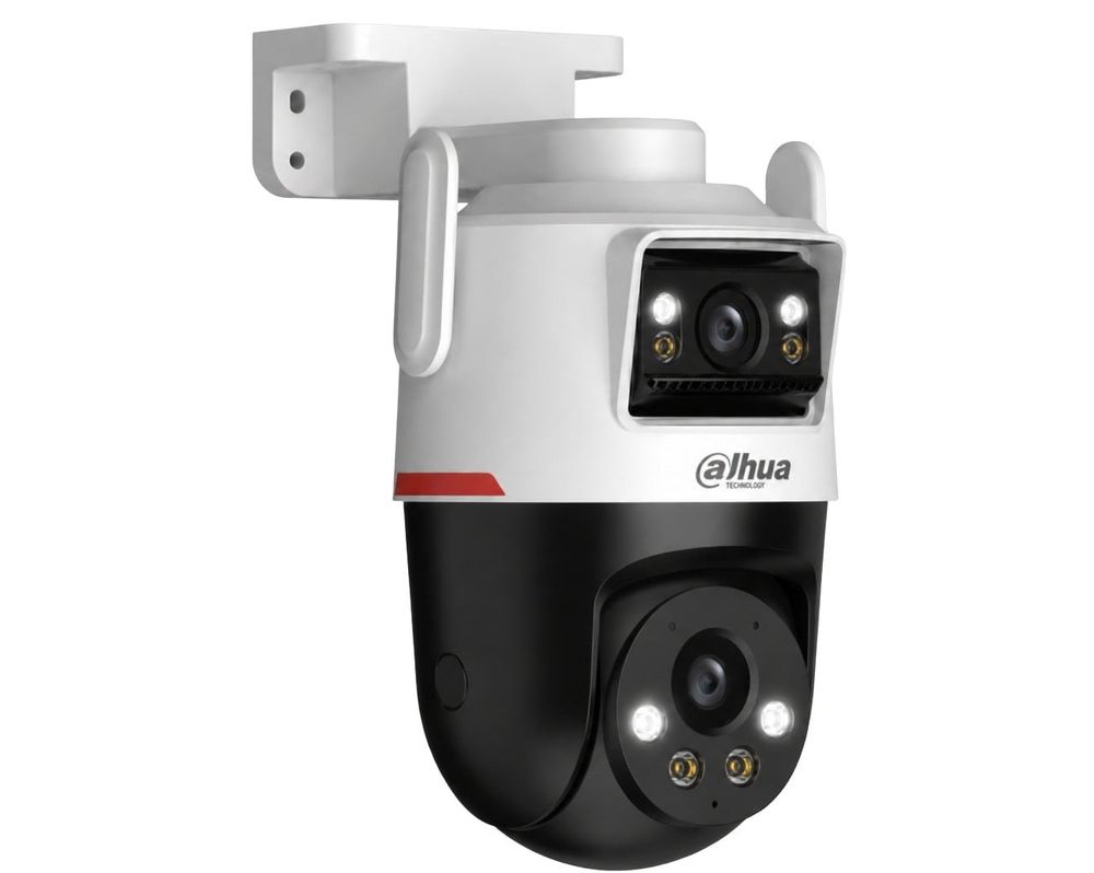 Camera wireless exterior cu 2 obiective Dahua P3D-3F-PV-P-0280B/0600B-PRO, 3+3MP, WizColor, Wi-Fi 6, rotire si inclinare, PoE, detectie AI, audio, IP66