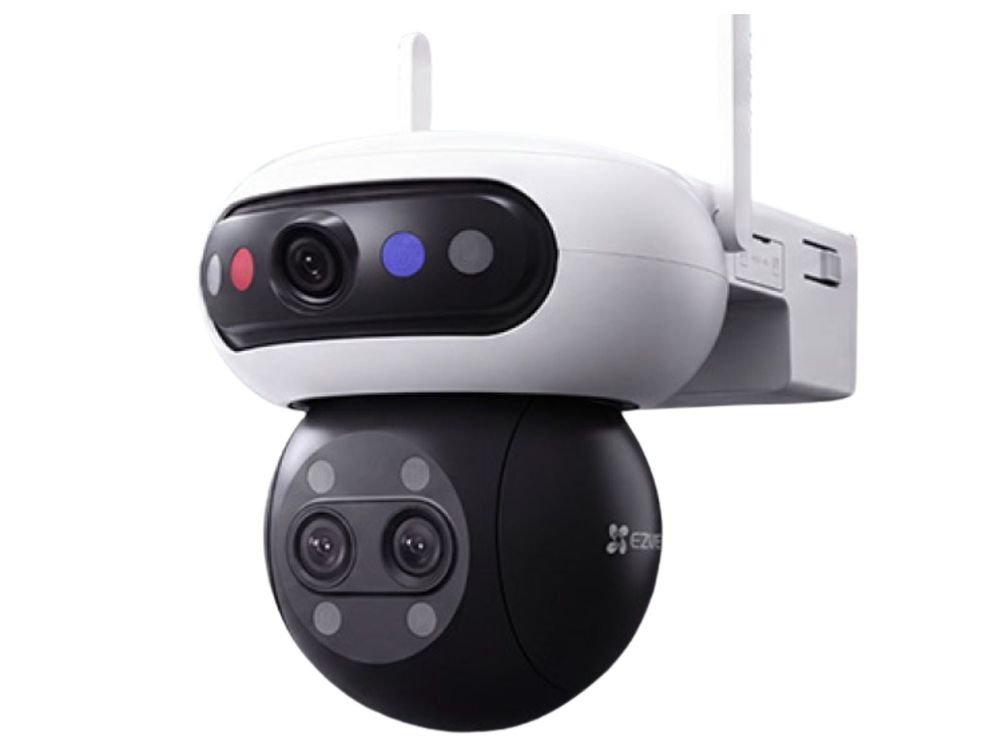 Camera wireless EZVIZ CS-C90f (5MP+5MP+5MP), 3K, 3 Lentile, Wi-Fi 6 Dual-Band, detectie AI, zoom 12x, iluminare duala 40m, audio bidirectional