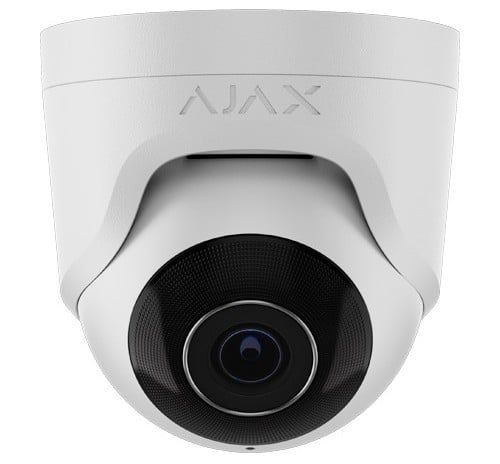 Camera supraveghere turret IP Ajax TurretCam(W)-64929, 8MP, 4mm, IR 35m, Microfon, AI, slot microSD, PoE, IP65, alba