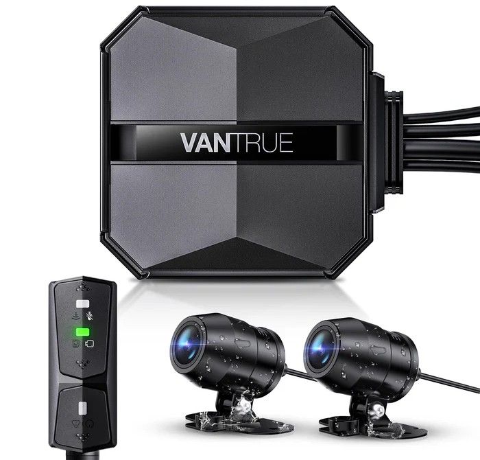 Camera Auto pentru motocicleta Vantrue Falcon 1, 4K+1080p, cu GPS, Modul Parcare, Wi-Fi Dual-Band