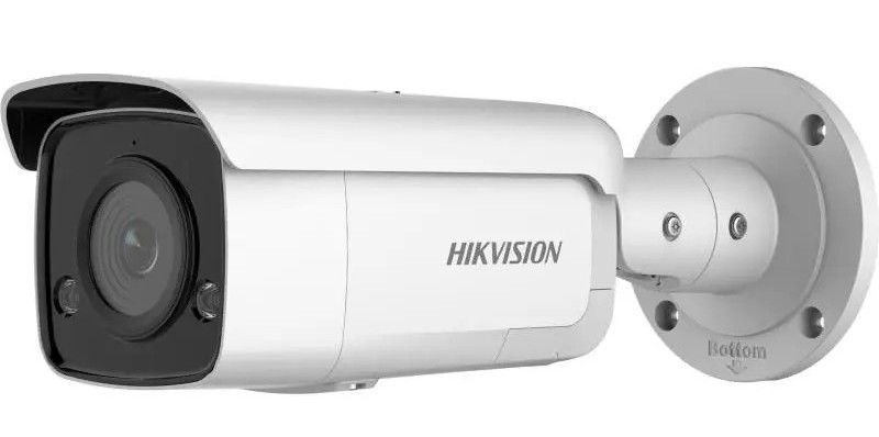 Camera IP bullet, AcuSense, DarkFighter, 4MP, Lentila 4mm, IR 60m, Alarma sonora si stroboscopica, Slot microSD, PoE, IP67, Hikvision DS-2CD2T46G2-ISU/SL4(C)