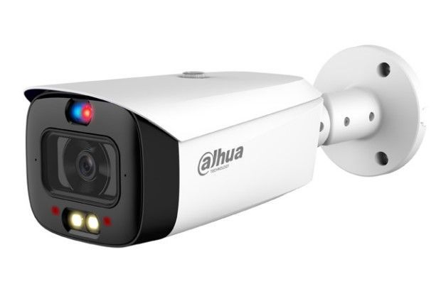 Camera de supraveghere IP Dahua, Iluminare Duala smart IR si LED 30m, Alarma Acustica si Optica, LED Rosu-albastru, WizSense, 5MP, IPC-HFW3549T1-AS-PV-0360B-S3