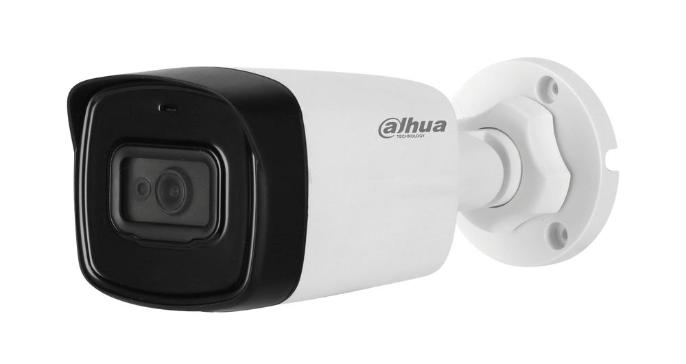 Camera de supraveghere HDCVI pentru exterior, 4K - 8MP, 2.8 mm, IR 80m, Microfon, IP67, Dahua HAC-HFW1800TLP-A-028