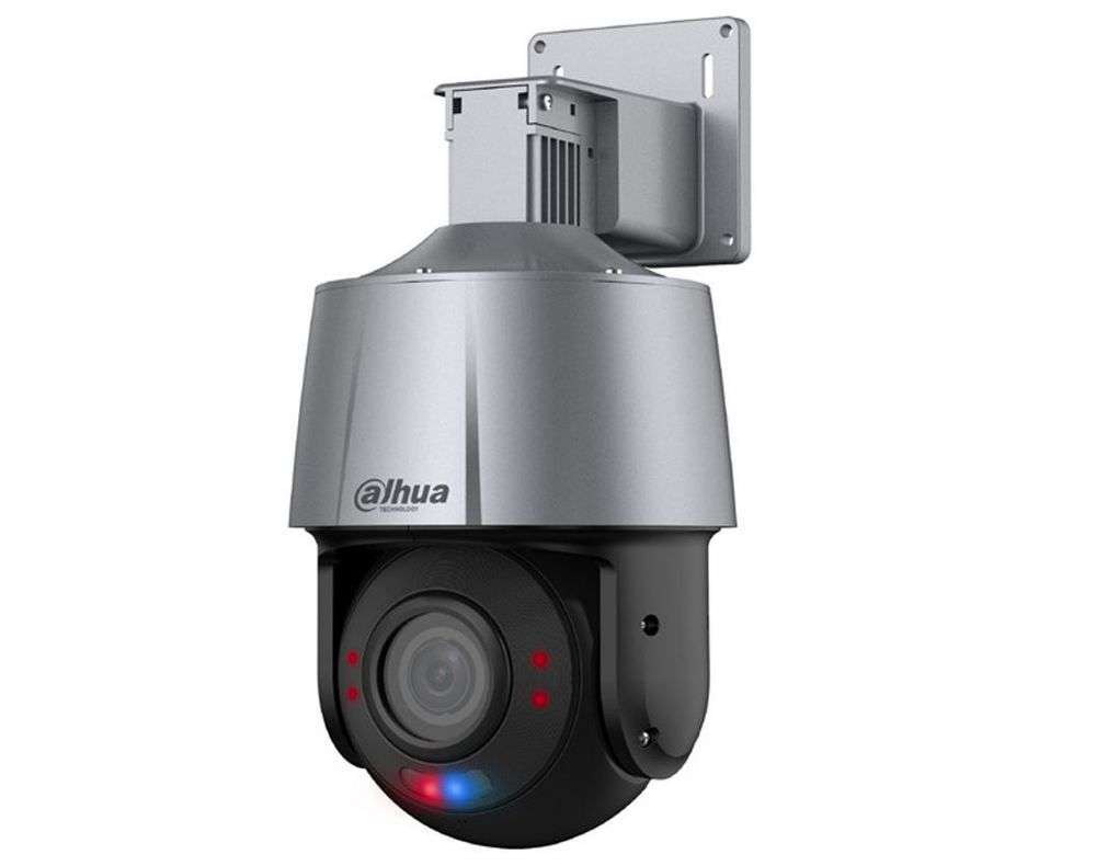 Camera IP Speed Dome PTZ Dahua SD3A405-GN-PV1, 4MP, IR30m, 2.7–13.5 mm, alarma cu sirena si LED Rosu-Albastru
