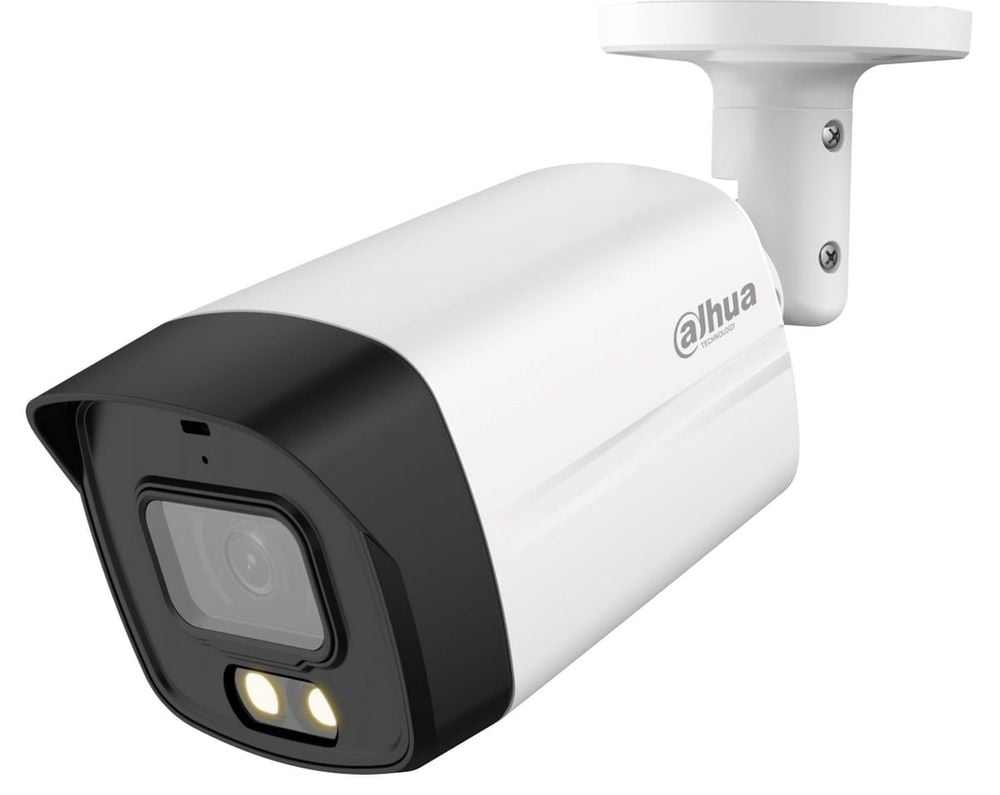 Camera exterior 5MP FULL COLOR Dahua HAC-HFW1509TLM-A-LED-0360B-S2, 3,6mm, iluminare alba 40m, IP67