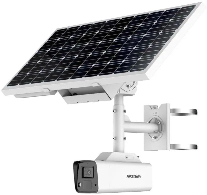 Camera de supraveghere 4G cu Baterie si Panou solar, 4MP 2K, LED alb 30m, Audio, IP67, Hikvision DS-2XS2T47G1-LDH/4G/C18S40(4mm)