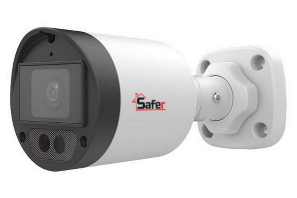 Camera de supraveghere exterior Safer, 5MP, lentila 2.8mm, LightHunter, IR 40m, Microfon, IP67, SAF-BP5MP40F28-A(U)