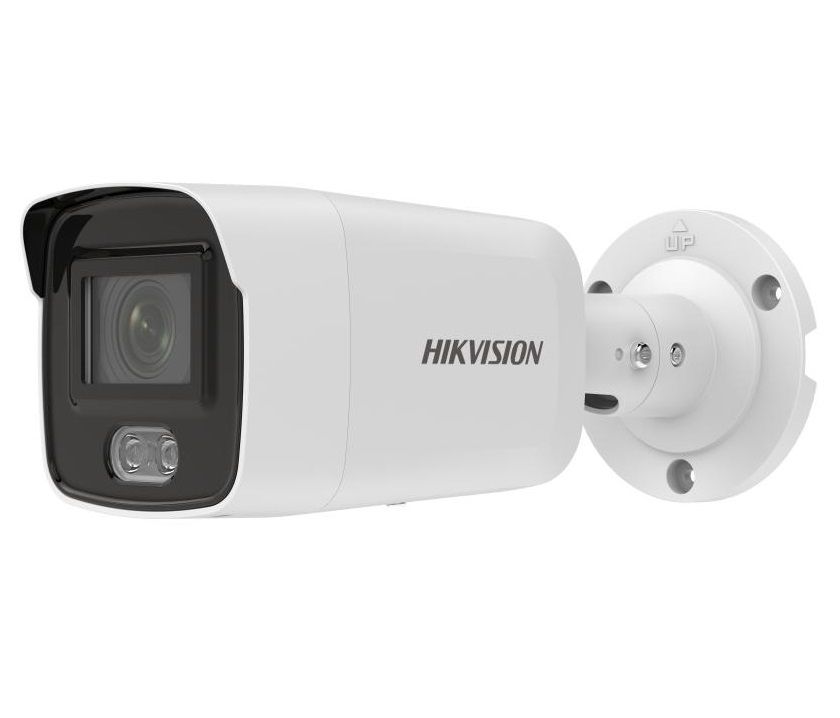 Camera de supraveghere IP ColorVu Hikvision DS-2CD2027G2-LU(2.8mm)(C), 2MP, 2.8mm, LED alb 40m, Microfon, slot MicroSD, PoE