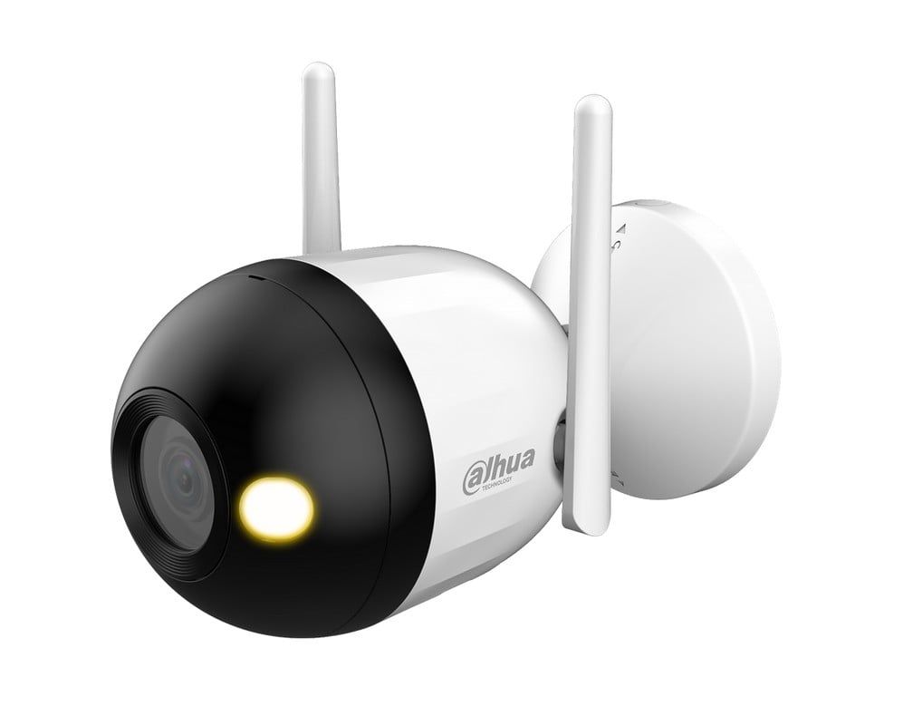 Camera supraveghere Wi-Fi Dahua IPC-F2CP-LED-0280B, 2MP, Full-Color 30m, detectie persoane cu AI, microfon, H.265, slot microSD, IP67, exterior
