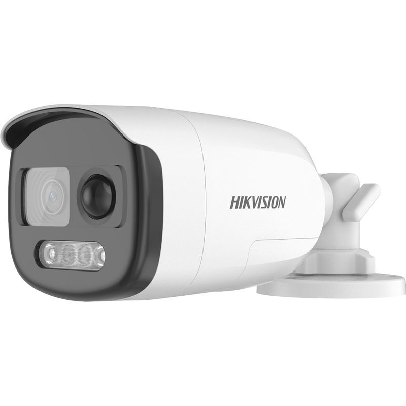 Camera exterior Full HD, cu senzor PIR si sirena, lentila 2.8mm, LED 40m, ColorVu, Hikvision, DS-2CE12DFT-PIRXOF-2.8