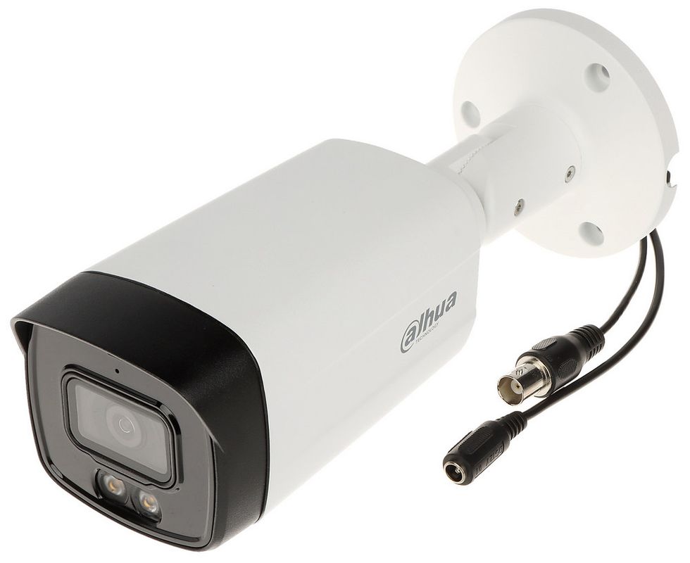 Camera de supraveghere Full Color, 2MP, lentila 3.6mm, IR 40m, microfon incorporat, Distanta DORI, IP67, Dahua HAC-HFW1239TM-A-LED-0360B-S2