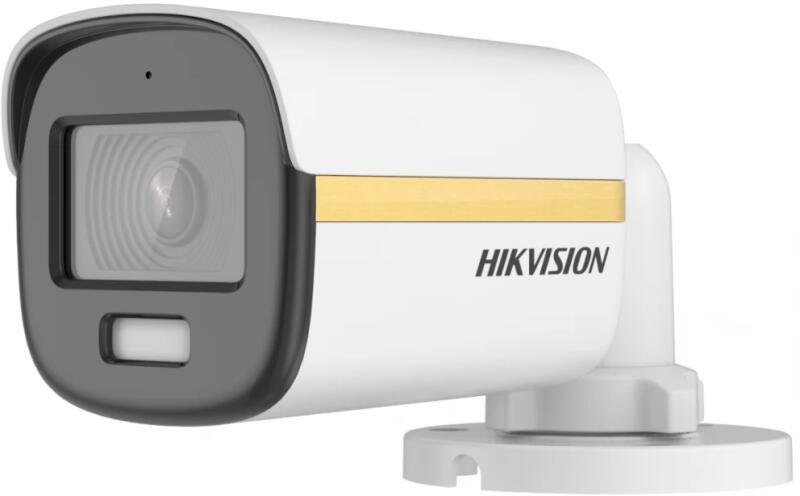 Camera de supraveghere analogica ColorVu, Full HD 2MP, lentila 2.8mm, LED cu lumina alba 20m, IP67, Hikvision DS-2CE10DF3T-F(2.8mm)