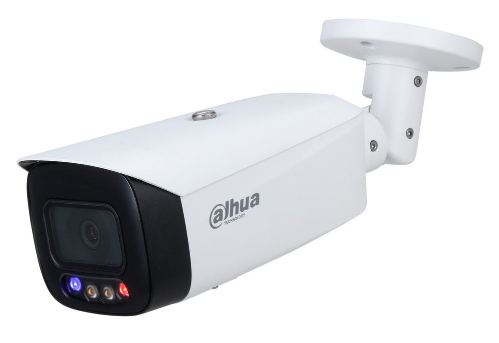 Camera IP 5MP Full Color, Sirena si lumina alb-rosu, LED 40m, Active Deterrence, Dahua IPC-HFW3549T1-AS-PV-0280B