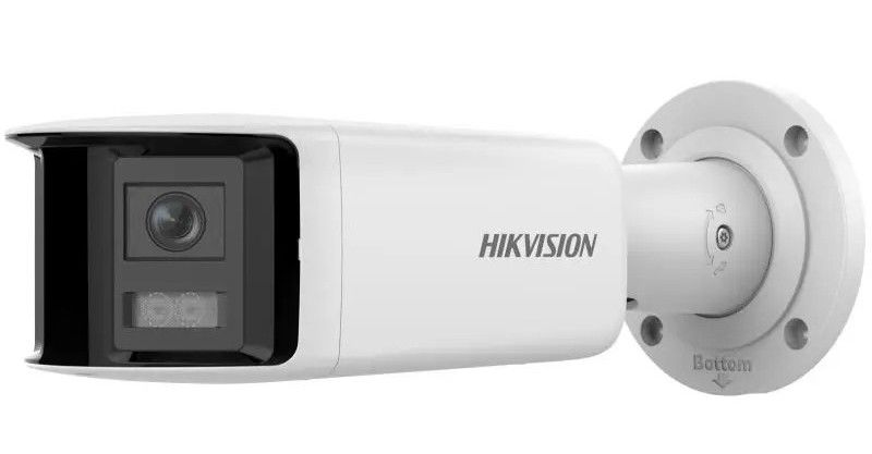 Camera supraveghere IP panoramica, Hikvision DS-2CD2T47G2P-LSU/SL(2.8mm)(C), 2 x 2.8mm, detectare miscare, LED 40m, alarma