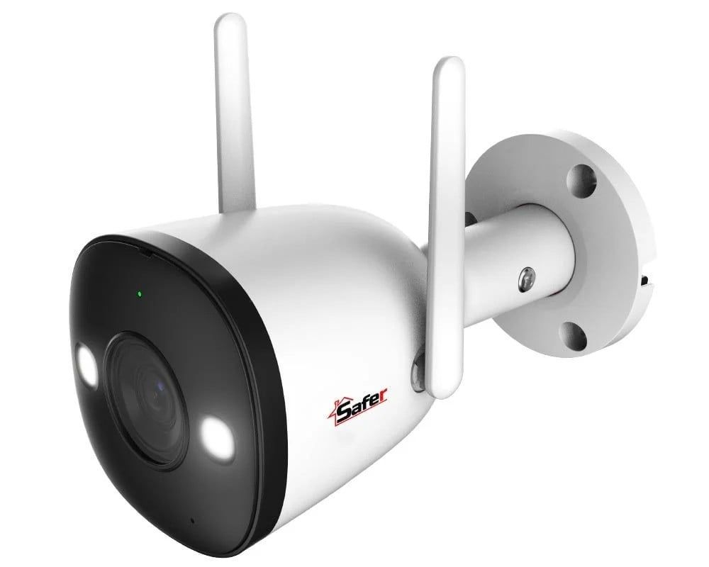 Camera supraveghere IP Wireless Guardian Safer, 2K - 4MP, Microfon si difuzor, Alarma acustica si optica, slot MicroSD, IP67, SAF-WB42FEP