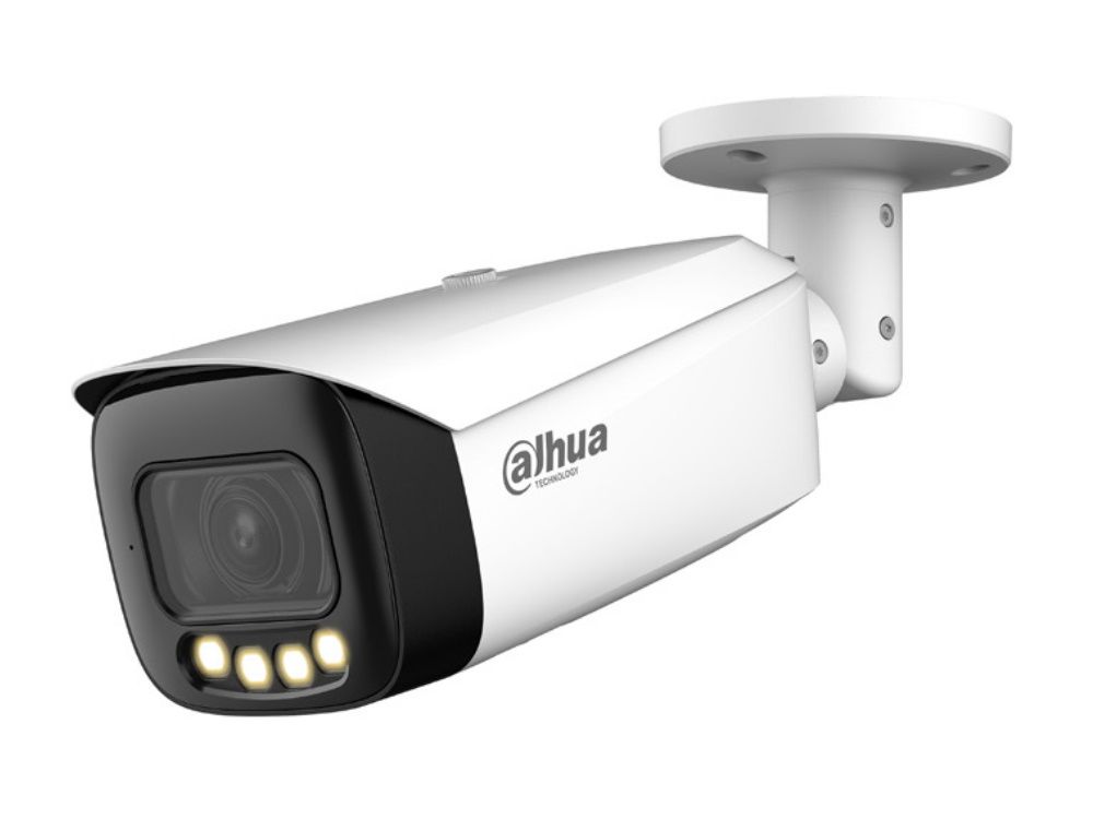 Camera de supraveghere IP, Full Color, WizMind, 4MP - 2K, LED 70m, Lentila varifocala, PoE, Bidirectionala, MicroSD, Dahua IPC-HFW5449T1-ZE-LED-2712
