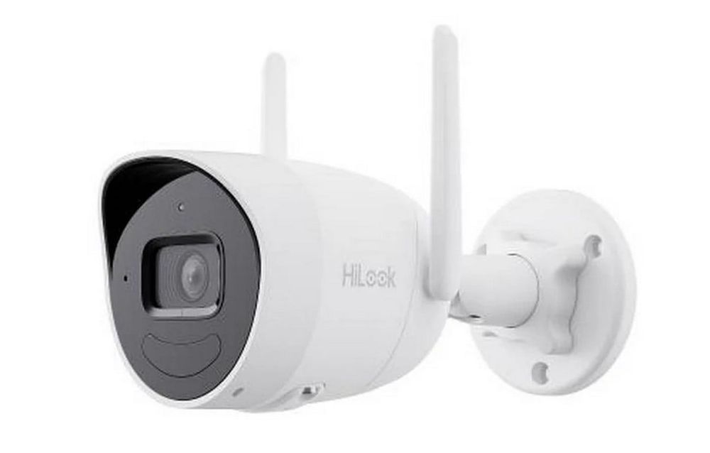 Camera supraveghere IP Wi-Fi Hikvision HiLook IPC-B140HA-D/W(W), 4 MP, IR 30m, EXIR 2.0, microfon si difuzor, slot card MicroSD, IP66