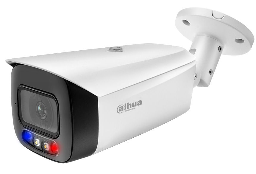 Camera IP de supraveghere Dahua, 2MP Full Color, 2.8mm, WizSense, TIOC, Alarma acustica si optica, IPC-HFW3249T1-AS-PV-0280B