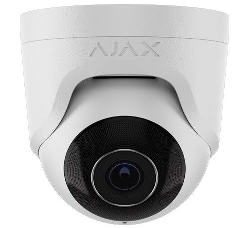 Camera supraveghere turret IP Ajax TurretCam(W)-64923, 5MP, 2.8mm, IR 35m, recunoastere AI, Microfon, slot microSD, PoE, IP65