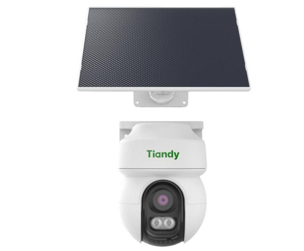 Camera supraveghere 4G cu panou solar Tiandy, 4MP, Iluminare duala