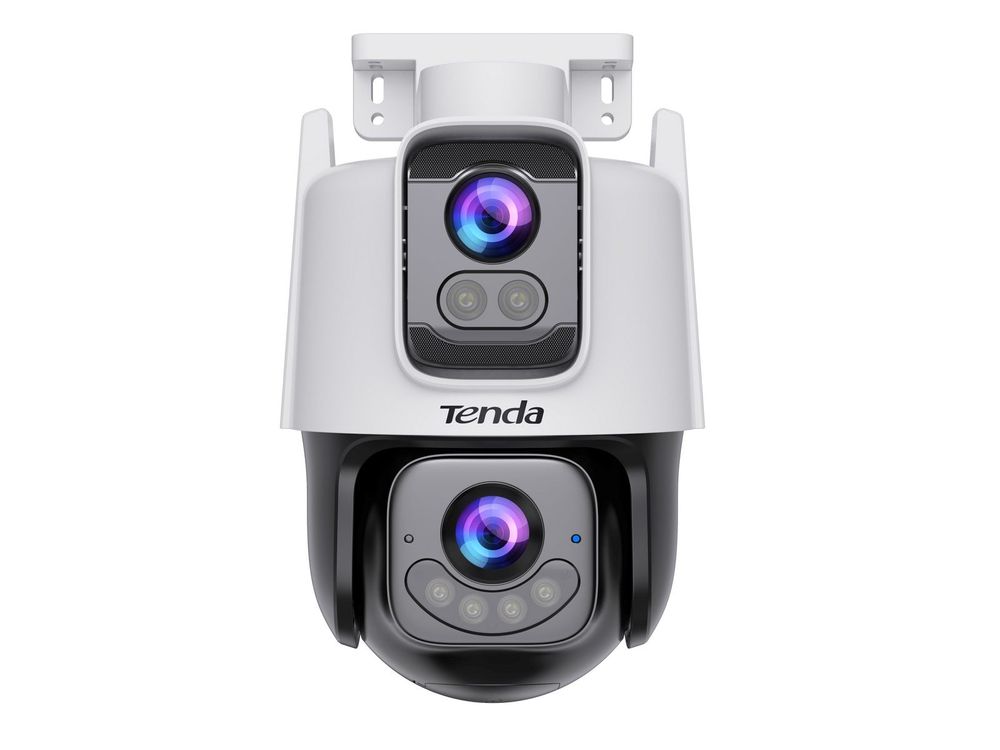 Camera wireless Dual-Lens Tenda CH9-WCA, 3MP + 3MP, IR si LED alb, Wi-Fi 6, Alarma, Rotire si inclinare, cu microSD