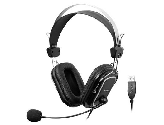 Casti cu fir, standard, microfon, conectare prin USB, A4tech HU-50